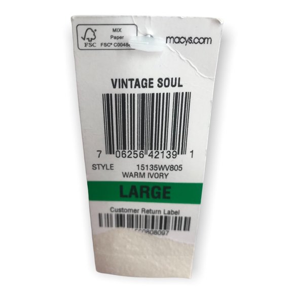 ^ Style & Co. Women's Large Ivory Pleated Shirt - Picture 3 of 5